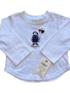 OshKosh B'gosh NWT Embroidered Raggedy Ann Long Sleeve Top Size 12 Months
